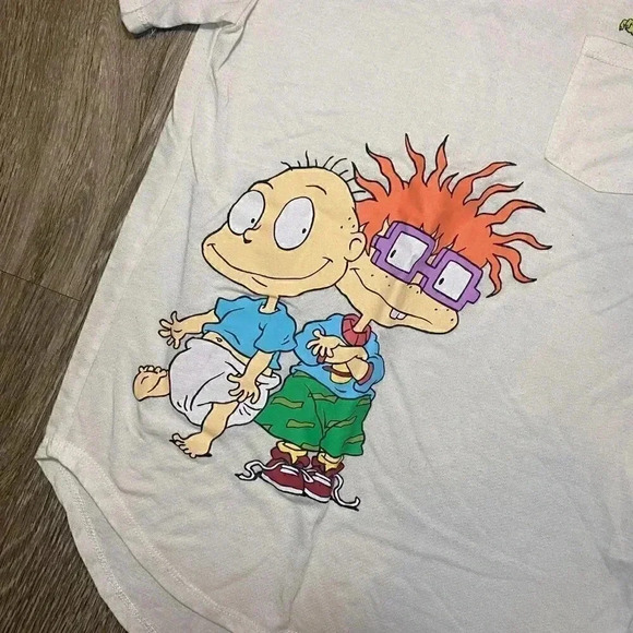 Juniors Nickelodeon Cream Rugrats Tee - M - Picture 3 of 5